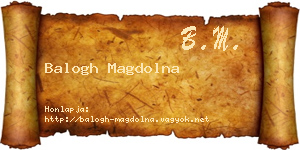 Balogh Magdolna névjegykártya