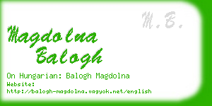 magdolna balogh business card